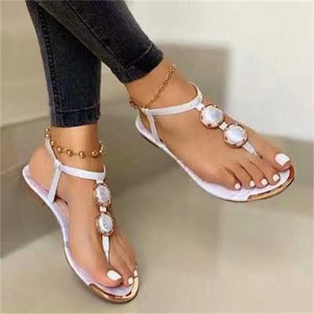 Summer Shoes, Clip Toe Casual Buckle Ladies Slides/Flat Shoes